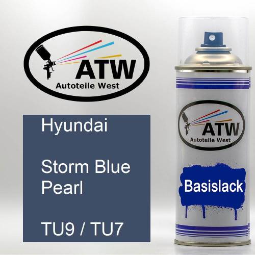 Hyundai, Storm Blue Pearl, TU9 / TU7: 400ml Sprühdose, von ATW Autoteile West.